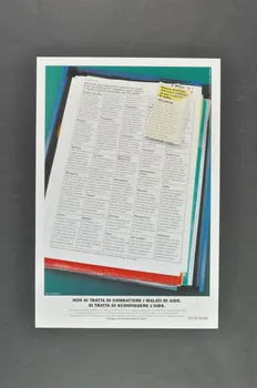 affiche "Non si tratta di combattere i malati di AIDS. Si tratta di sconfiggere l'Aids" (Il ne s'agit pas de combattre les malades du sida. Mais de combattre le sida) 2004.119.219 Photo Mucem