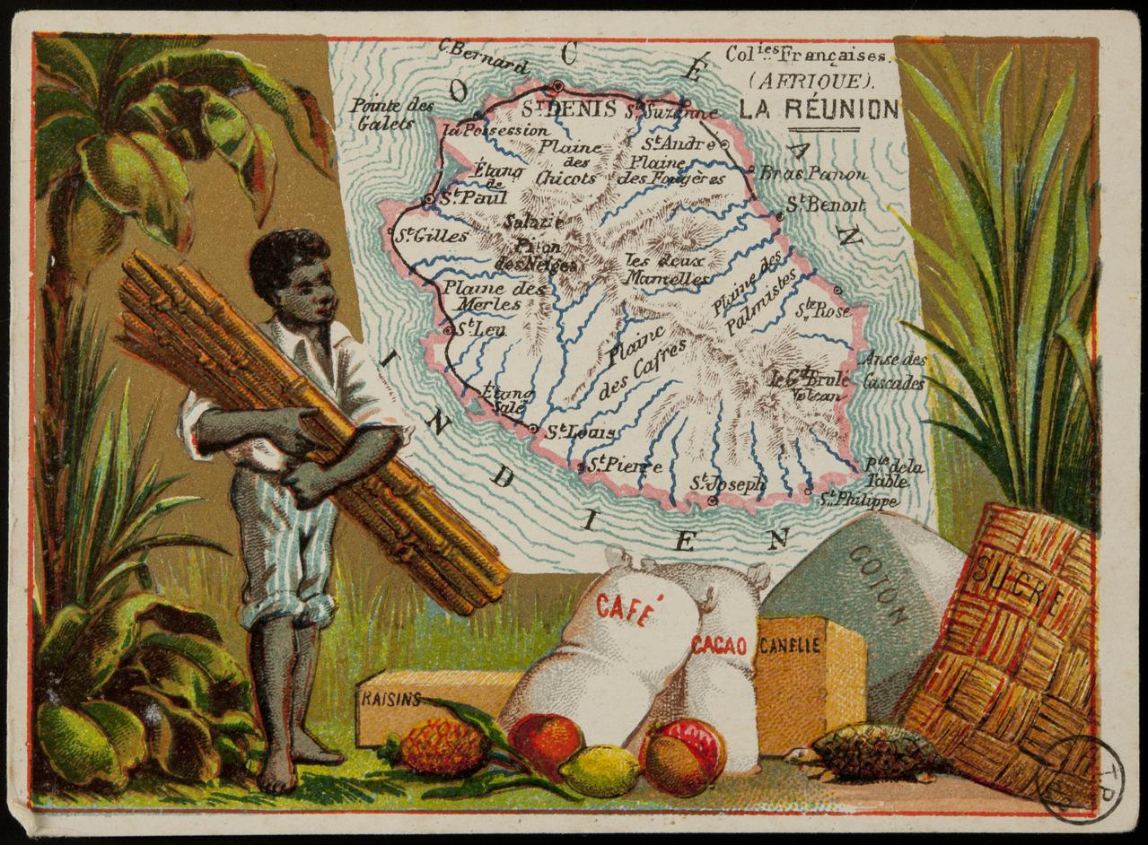 Carte réclame Colonies Françaises.  (AFRIQUE).  LA REUNION 1972.59.99 Photo (c) Mucem