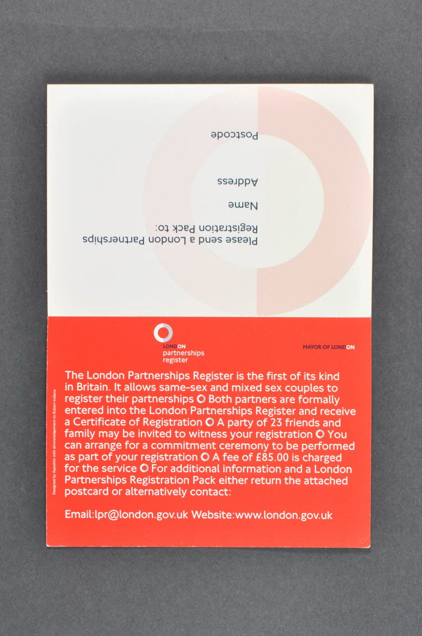 Carte postale double "LOVE" (amour) 2003.106.10 Photo Mucem