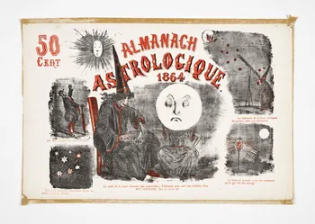 estampe ALMANACH  ASTROLOGIQUE  1864 1993.2.39  Photo Mucem / Marianne Kuhn
