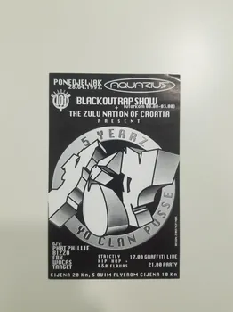 2Fast affichette publicitaire Flyer promotionnel pour une soirée organisée pour les 5 ans du groupe YCP Croatie 1997 2024.15.8 Photo Mucem