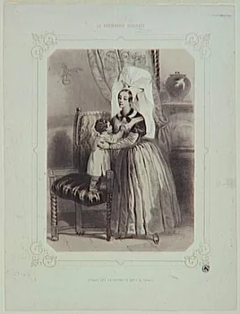 Lalaisse François Hippolyte illustration LA NORMANDIE ILLUSTREE  FEMME DES ENVIRONS DE BAYEUX. (Calvados) Nantes 1852 1943.21.1 Photo Mucem