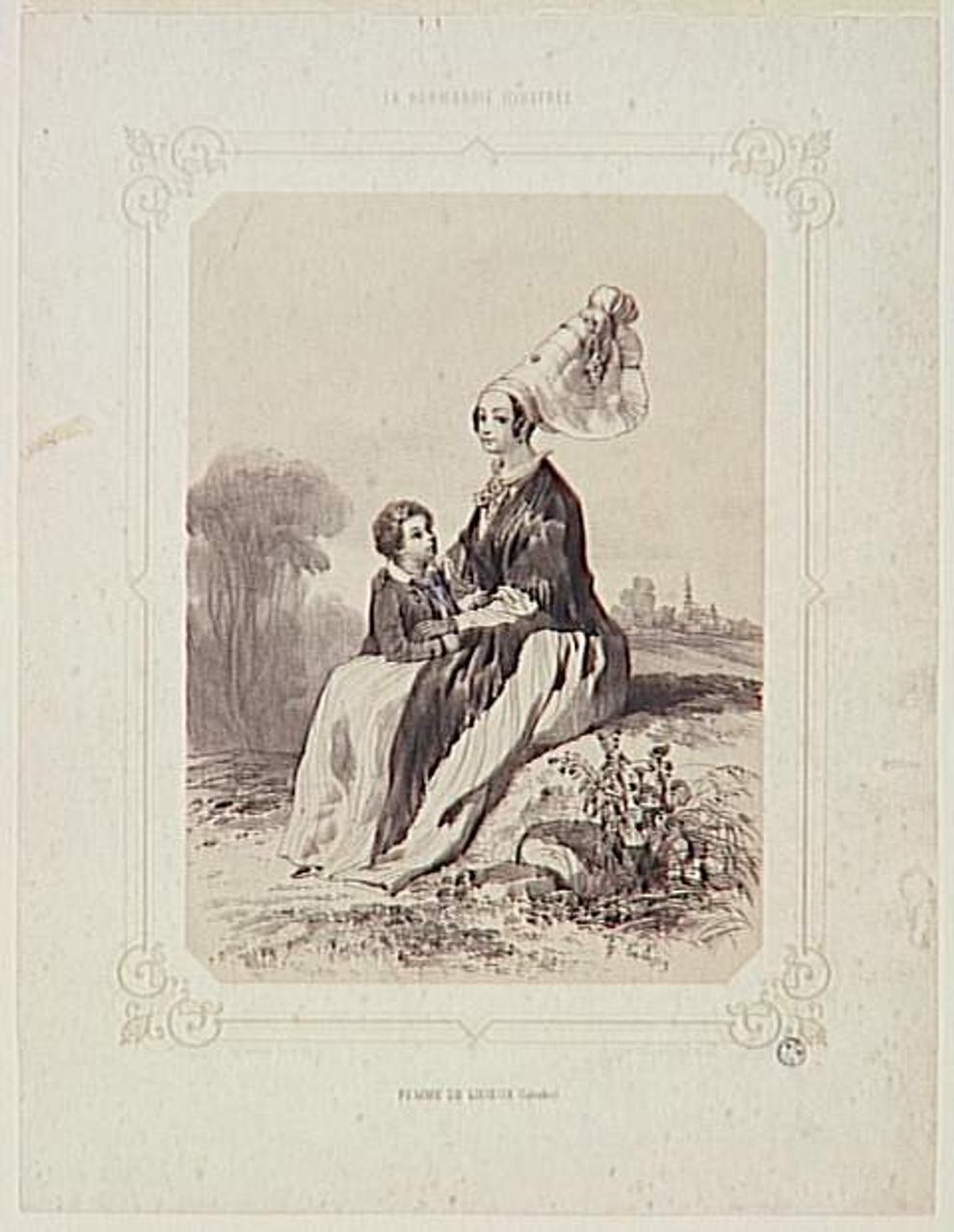Lalaisse François Hippolyte illustration LA NORMANDIE ILLUSTREE  FEMME DE LISIEUX (Calvados) Nantes 1852 1943.21.3 Photo Mucem