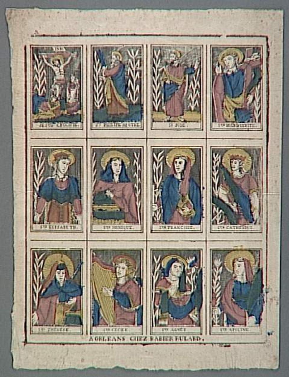 Michel Rabier-Boulard imagerie ancienne Saintes et Saints Orléans 1813-1837 1958.116.40 Photo Mucem