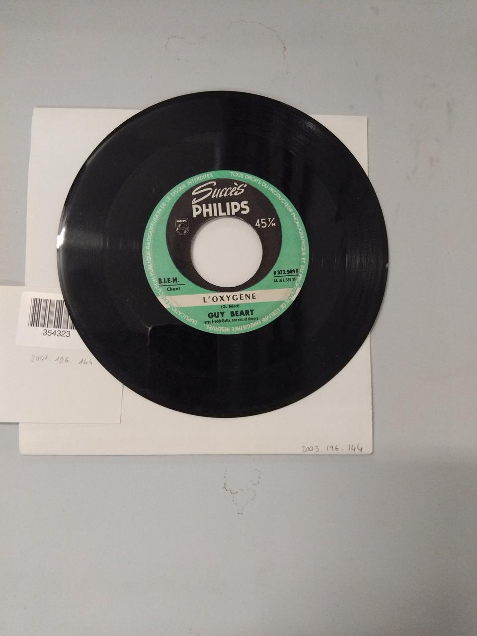 disque 45 tours Vous 2003.196.144 Photo Mucem