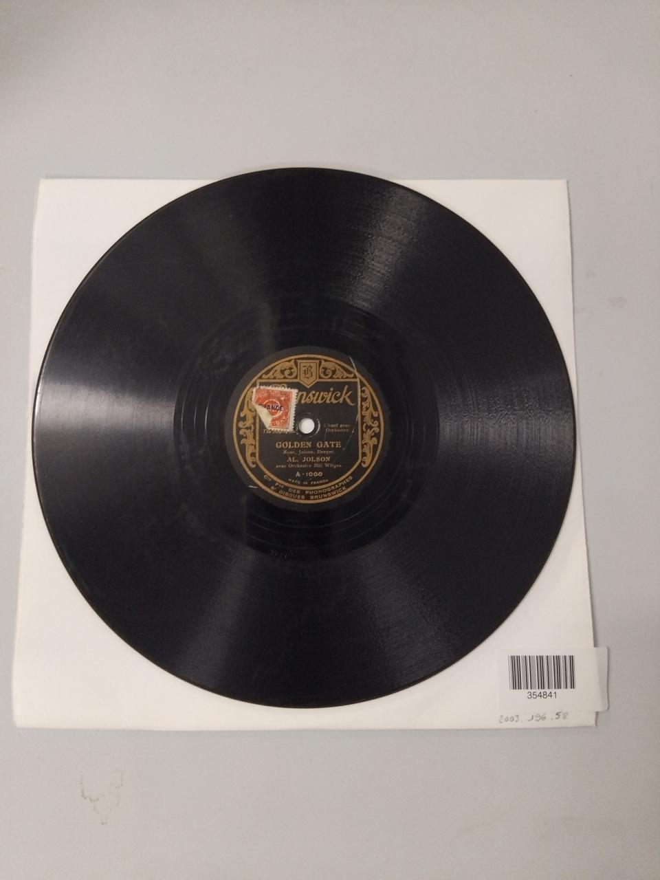 disque 78 tours My Mammy 2003.196.58 Photo Mucem