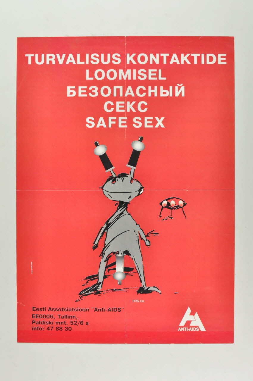 affiche "Turvalisus kontaktide Loomisel. Safe sex" (traduction) 2005.115.3 Photo Mucem