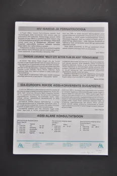 Estonian Association Anti Aids Bulletin associatif "Anti-AIDSi Uudised" (Estonian Anti-Aids News), n°4, juin 1994 / 11th International AIDS Candlelight Memorial and mobilization Estonie 1994/6 2005.115.31  Photo Mucem
