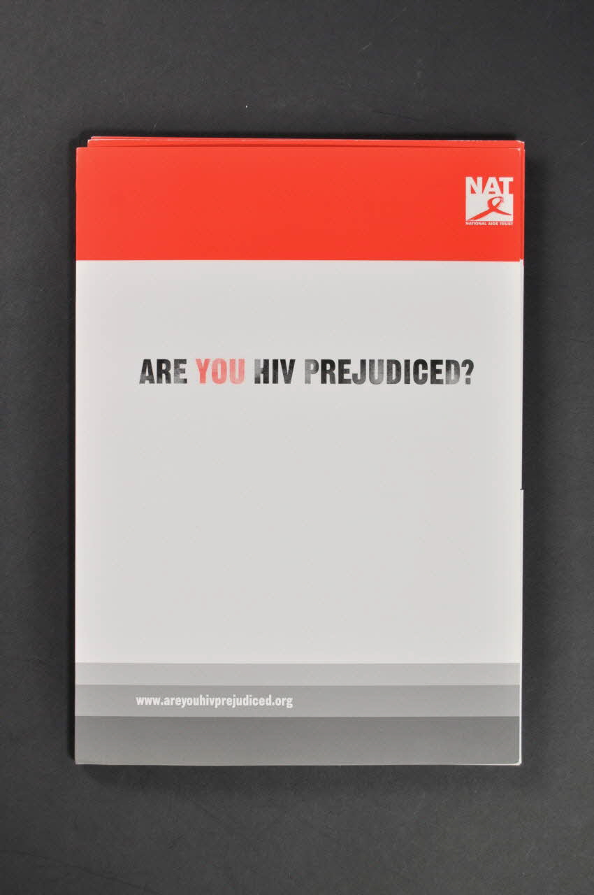 National Aids Trust (NAT) Dossier "Are you HIV prejudiced?" (Avez-vous des préjugés relatifs au VIH ?) Grande Bretagne 2003 2003.106.39.1-21 Photo Mucem