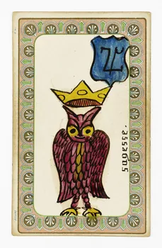 carte à jouer oracle du mage Edmond 1977.60.74.44  Photo Mucem / Marianne Kuhn