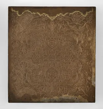 Manufacture Paul Balin planche d'impression pour papier peint plaque pour frapper les tissus Ile-de-France, France 1863-1898 1950.55.7 Photo Mucem / Marianne Kuhn