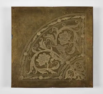 Manufacture Paul Balin planche d'impression pour papier peint plaque pour frapper les tissus Ile-de-France, France 1863-1898 1950.55.8 Photo Mucem / Marianne Kuhn