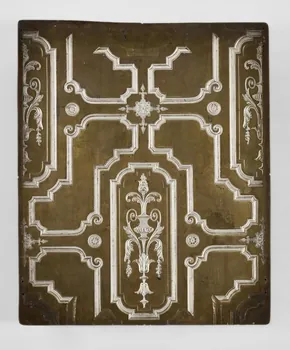 Manufacture Paul Balin planche d'impression pour papier peint plaque pour frapper les tissus Ile-de-France, France 1863-1898 1950.55.3 Photo Mucem / Marianne Kuhn