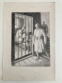 Jean Amblard dessin Soldat emprisonné France 1933 2025.27.10  Photo Mucem