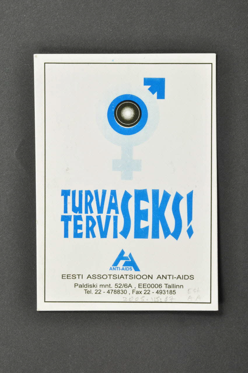 Estonian Association Anti Aids calendrier "Turva Tervi Seks !" Estonie 1996 2005.115.7 Photo Mucem