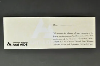 Estonian Association Anti Aids CARTON D'INVITATION Estonie 2005/9/16 2005.115.8 Photo Mucem