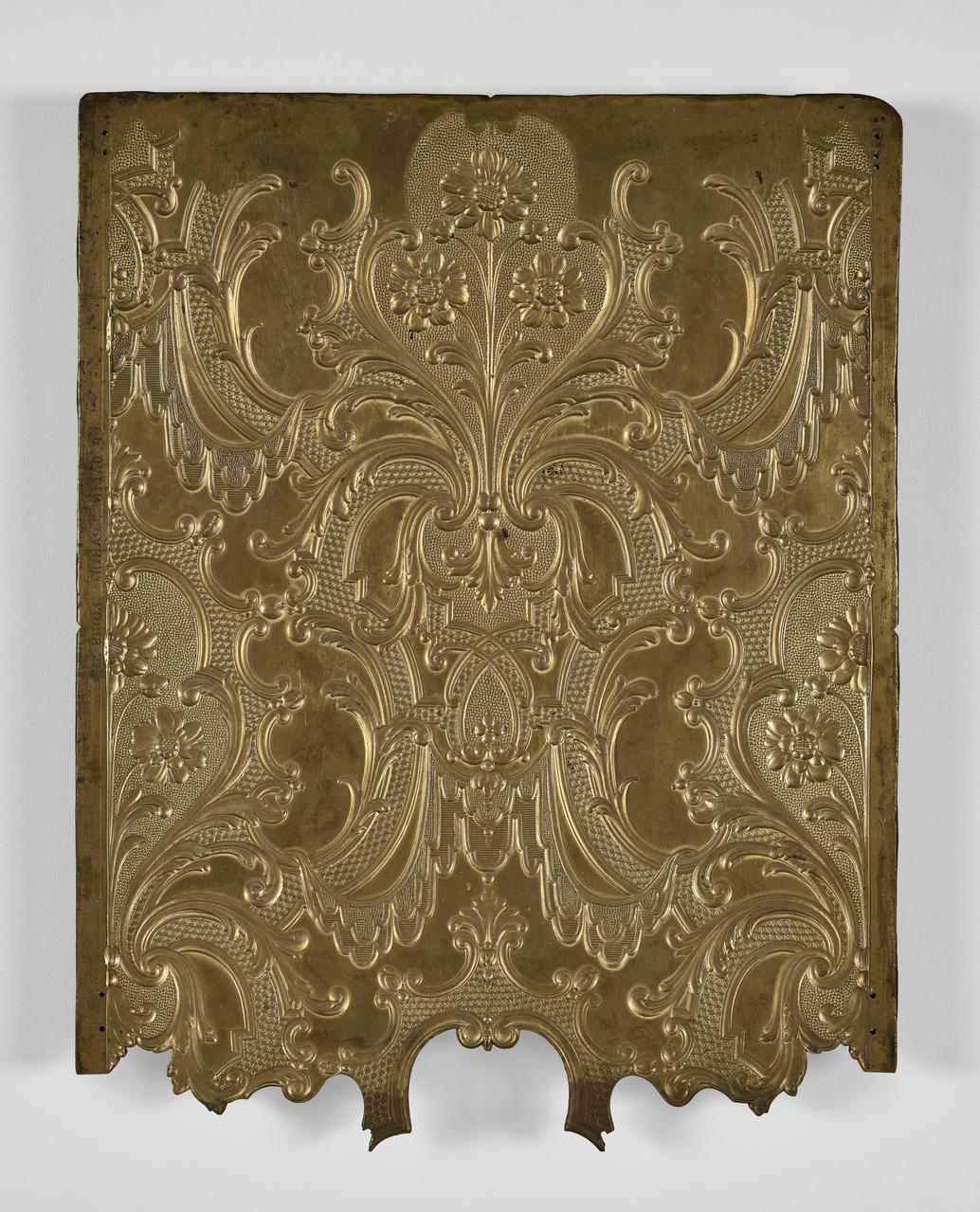 Manufacture Paul Balin planche d'impression pour papier peint plaque pour frapper les tissus Ile-de-France, France 1863-1898 1950.55.2 Photo Mucem / Marianne Kuhn