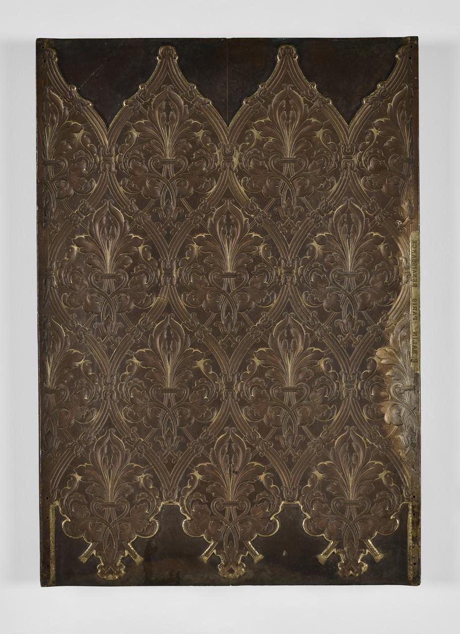 Manufacture Paul Balin planche d'impression pour papier peint plaque pour frapper les tissus Ile-de-France, France 1863-1898 1950.55.4 Photo Mucem / Marianne Kuhn