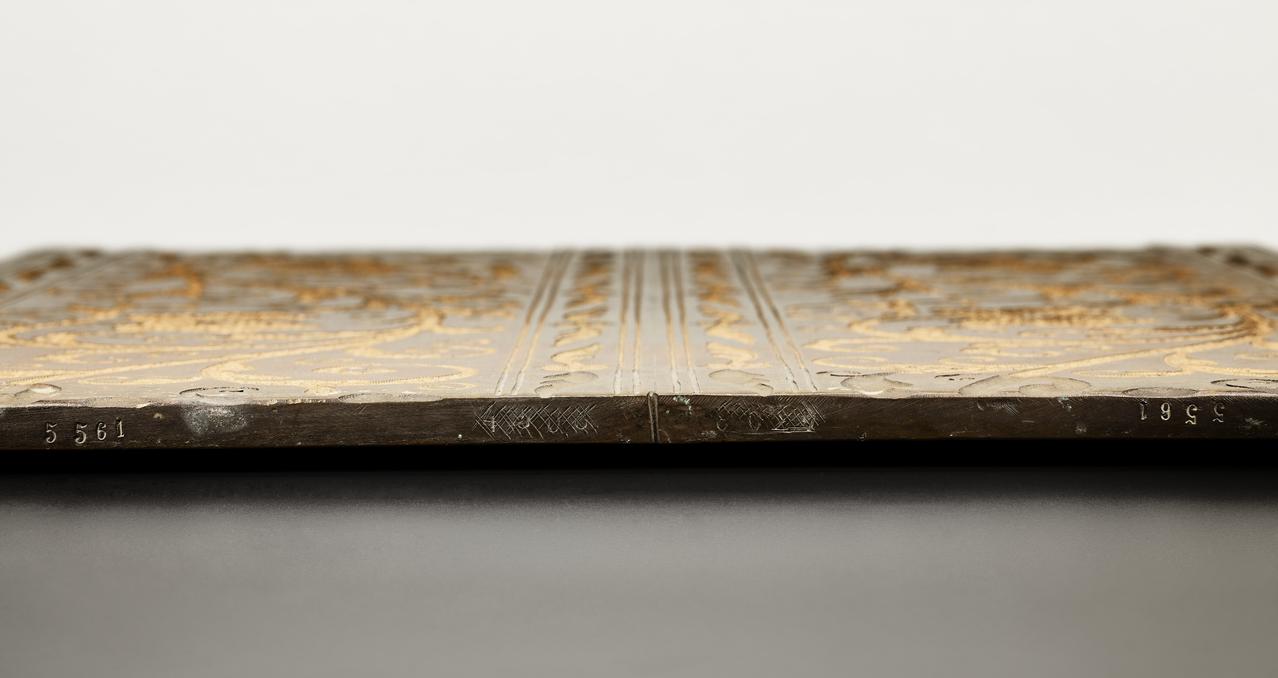 Manufacture Paul Balin planche d'impression pour papier peint plaque pour frapper les tissus Ile-de-France, France 1863-1898 1950.55.6 Photo Mucem / Marianne Kuhn