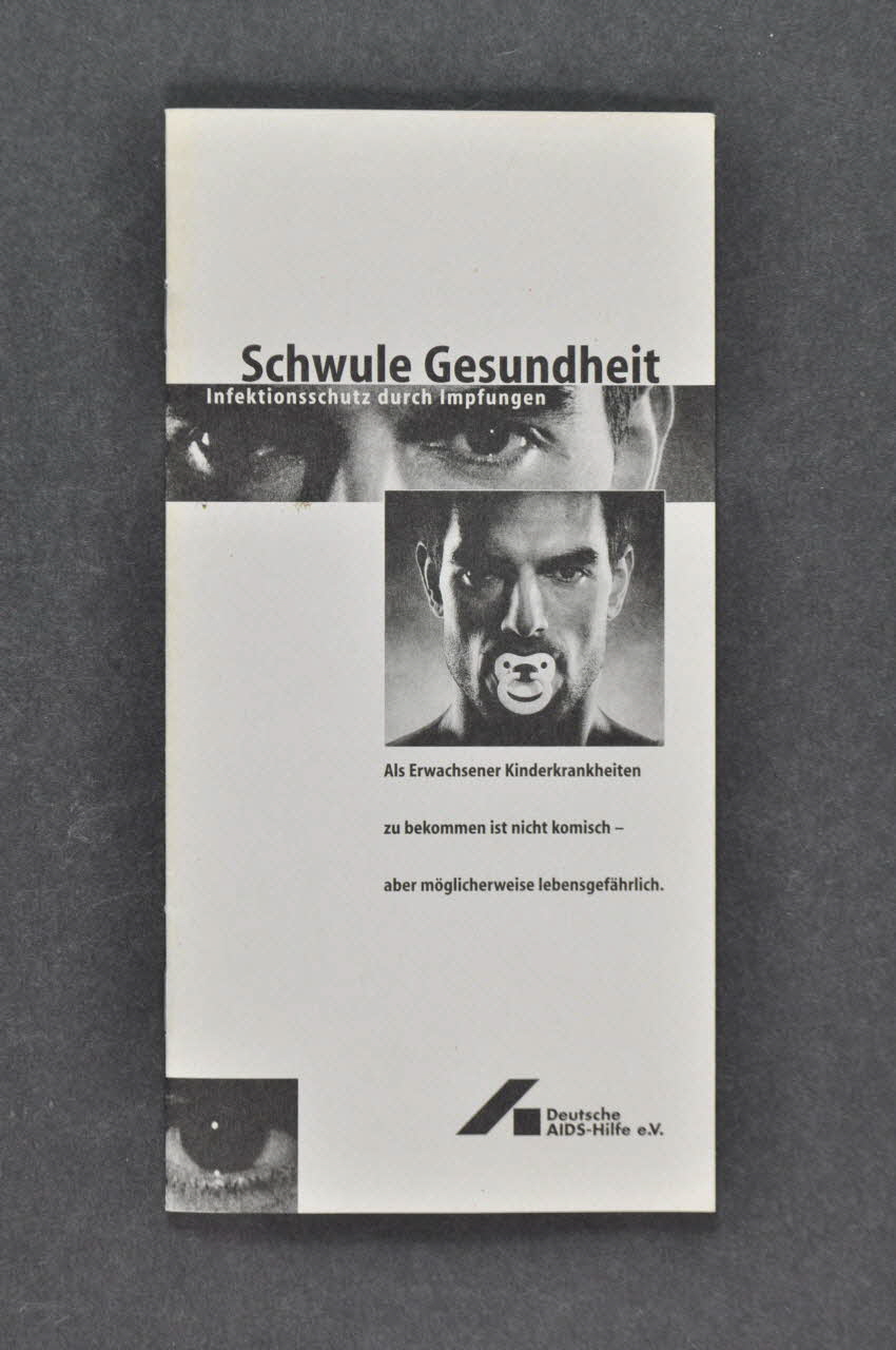 Deutsche Aids-Hilfe BROCHURE "Schwule Gesundheit" (Santé gaie) Allemagne 1998 2003.107.15 Photo Mucem