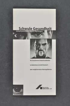 Deutsche Aids-Hilfe BROCHURE "Schwule Gesundheit" (Santé gaie) Allemagne 1998 2003.107.15  Photo Mucem