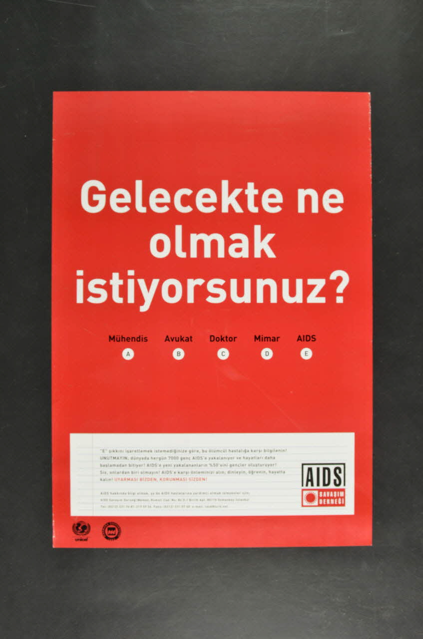 affiche "Gelecekte ne olmak istiyorsunuz ?" (traduire) 2005.116.7 Photo Mucem