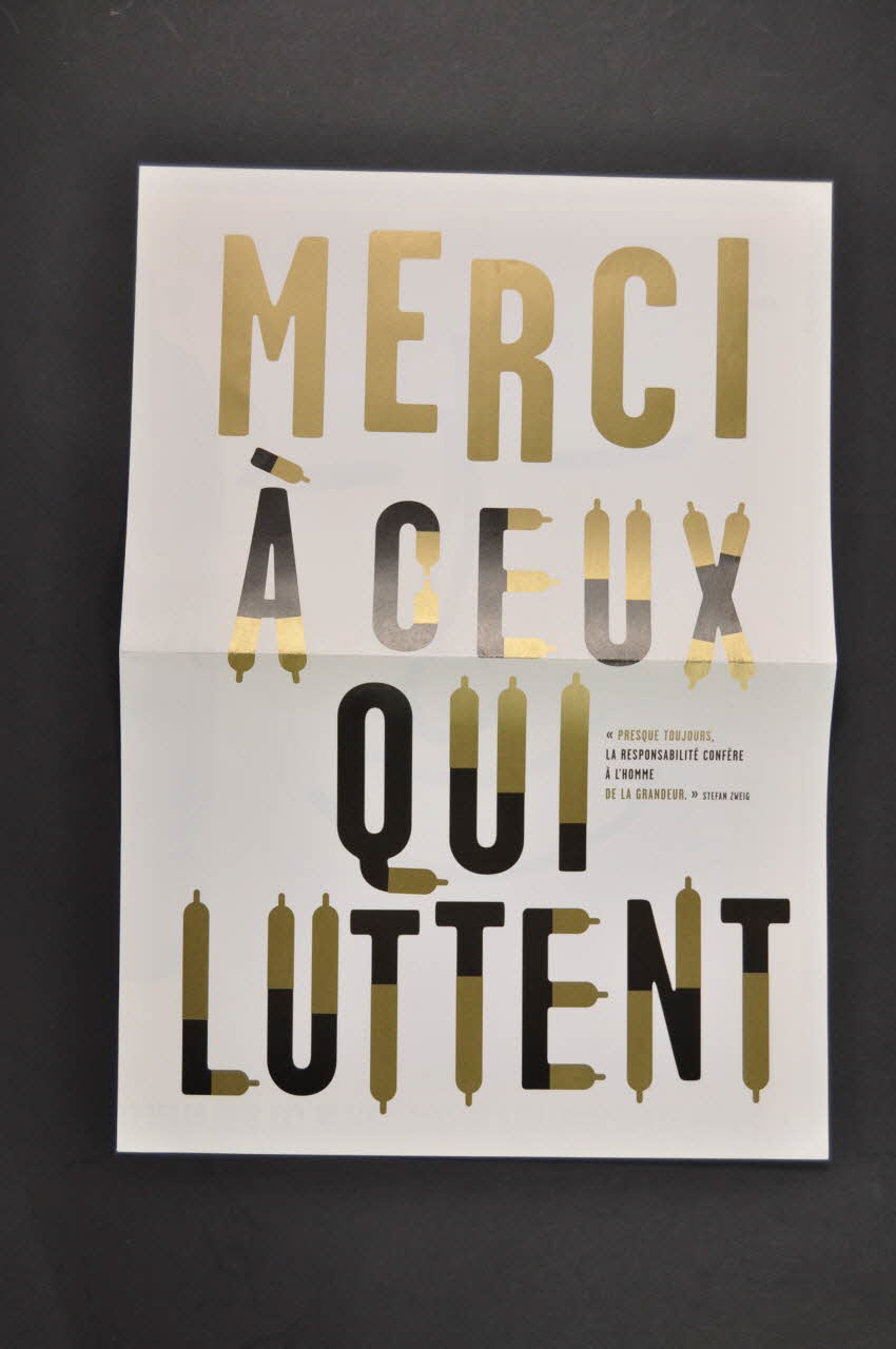 C.R.I.P.S Ile de France affiche Merci à ceux qui luttent France 2005/3 2005.117.29.2 Photo Mucem