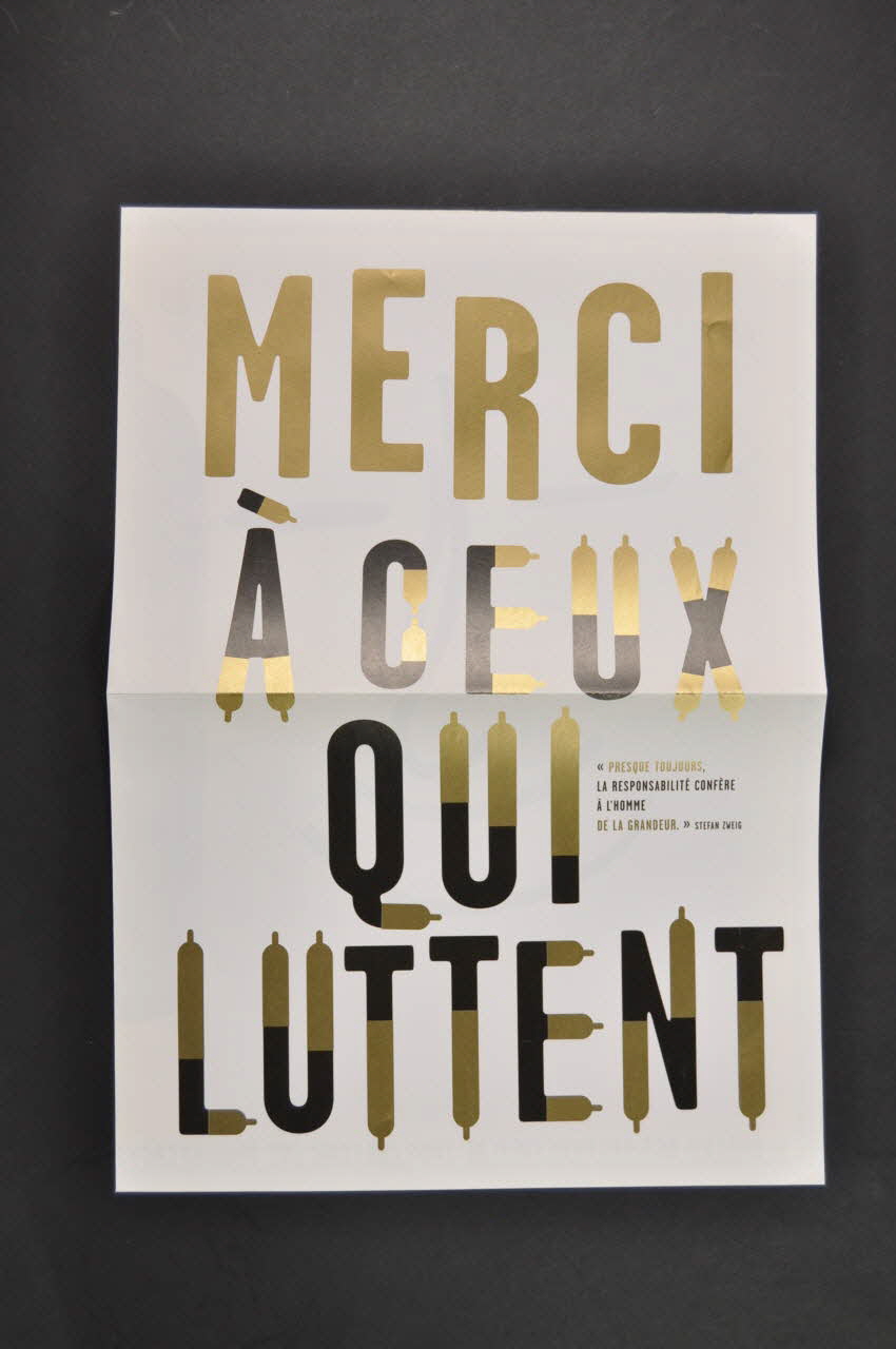 C.R.I.P.S Ile de France affiche Merci à ceux qui luttent France 2005/3 2005.117.30.2 Photo Mucem