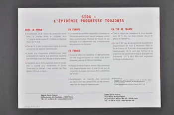 CRIPS (Centre régional d'information et de prévention du sida) Dépliant Aimer sans peur Ile-de-France, France 2004 2005.117.34 Photo Mucem