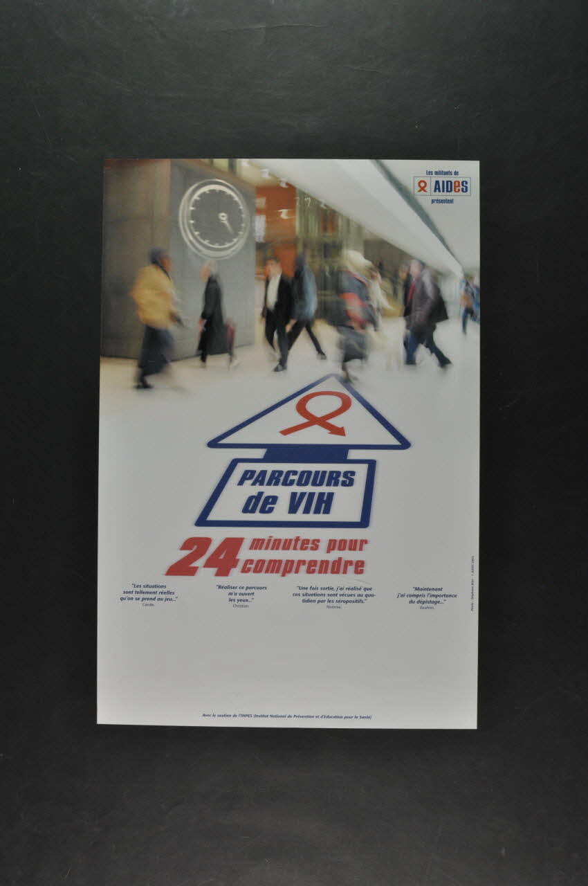 AIDES affiche "Parcours de VIH. 24 minutes pour comprendre" France 2003 2005.117.4 Photo Mucem