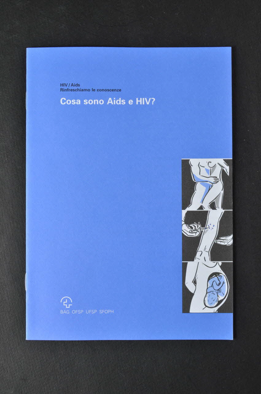 Office Fédéral De La Santé Publique BROCHURE "Cosa sono Aids e HIV ?" (en italien) (Quelques rappels sur le VIH et le sida) Lorraine, France 2003 2004.119.79 Photo Mucem
