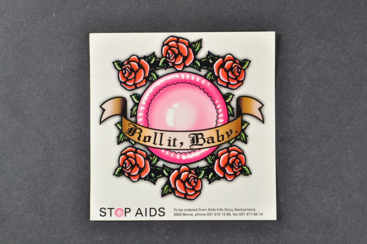 autocollant "Roll it, Baby" (Roule-le, bébé) 2004.119.88 Photo Mucem