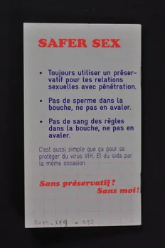 Aide Suisse Contre Le Sida (Ass) BROCHURE "Safer sex... c'est sûr !" Lorraine, France 2003 2004.119.93 Photo Mucem