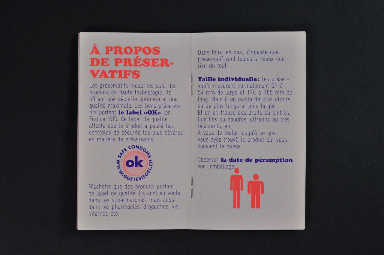 Aide Suisse Contre Le Sida (Ass) BROCHURE "Safer sex... c'est sûr !" Lorraine, France 2003 2004.119.93  Photo Mucem