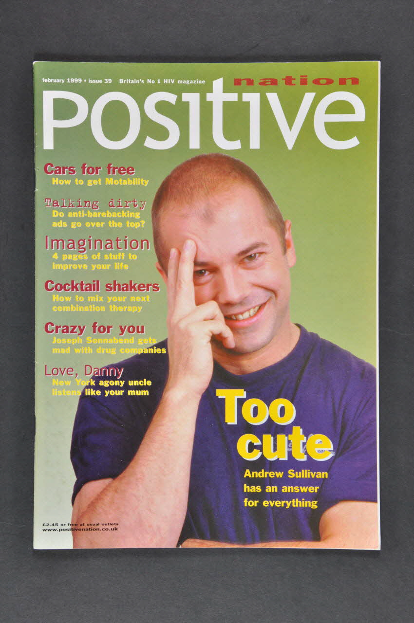 UK Coalition Of People Living With Hiv/Aids revue "Too cute. Andrew Sullivan has an answer for everything" (Trop chouette. Andrew Sullivan a une réponse pour tout) Grande Bretagne 1999/2 2003.108.21 Photo Mucem