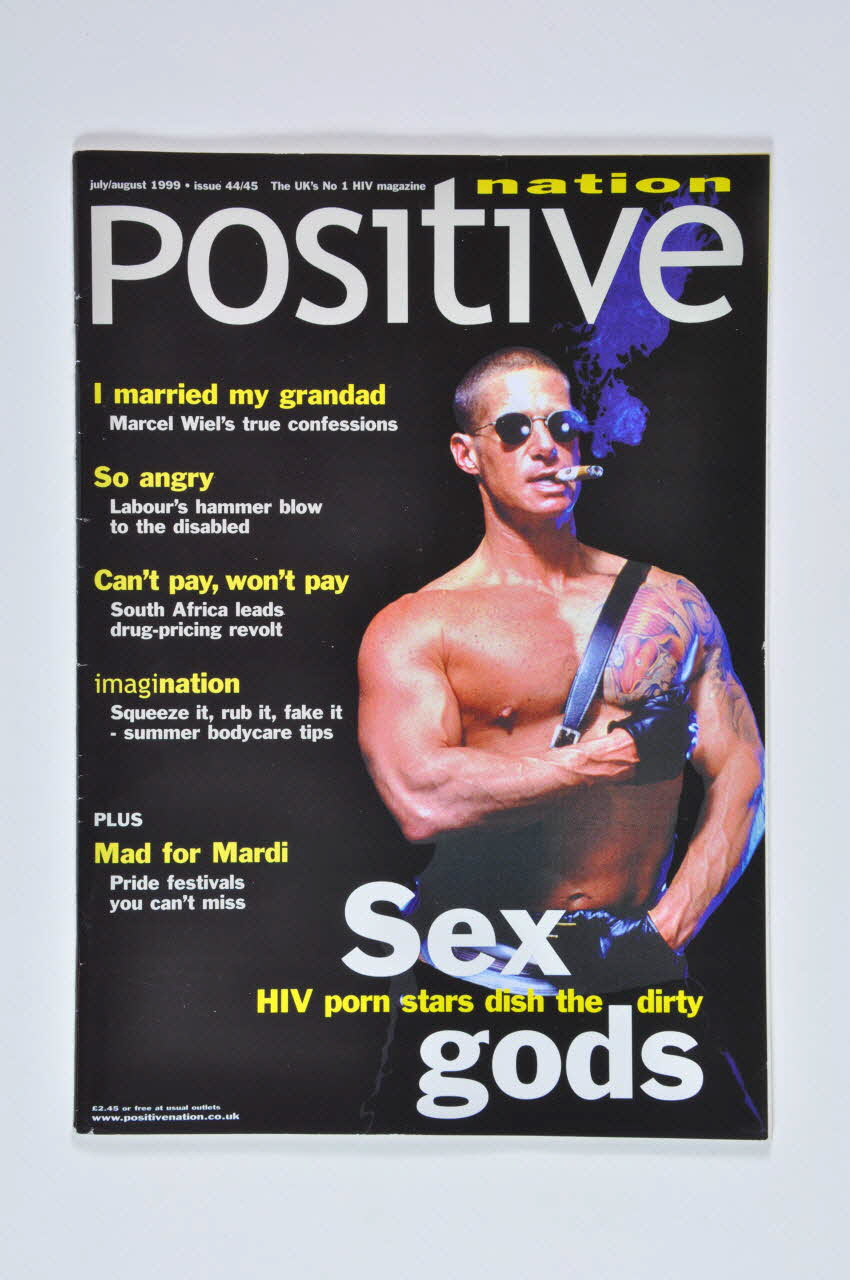 UK Coalition Of People Living With Hiv/Aids revue "Sex gods. HIV porn stars dish the dirty" (Dieux du sexe. Des stars du porno séropositives ???) Grande Bretagne 1999 2003.108.26 Photo Mucem