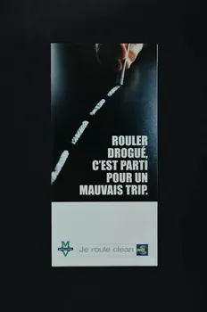 Dépliant "Rouler drogué, c'est parti pour un mauvais trip" 2004.120.10 Photo Mucem