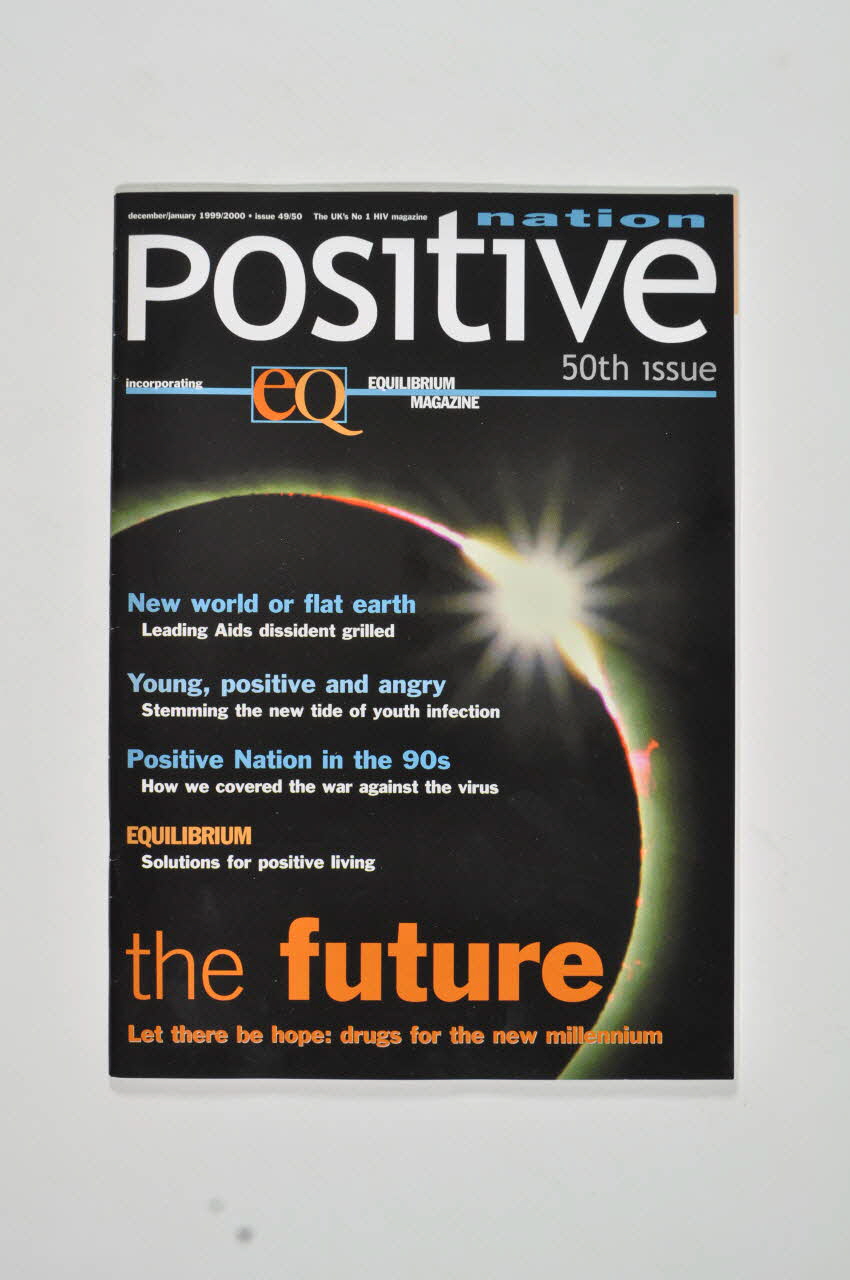 UK Coalition Of People Living With Hiv/Aids revue "The future. Let there be hope : drugs for the new millenium" (Le futur. Qu'il y ait de l'espoir : des médicaments pour le nouveau millénaire) Grande Bretagne 2000 2003.108.30 Photo Mucem