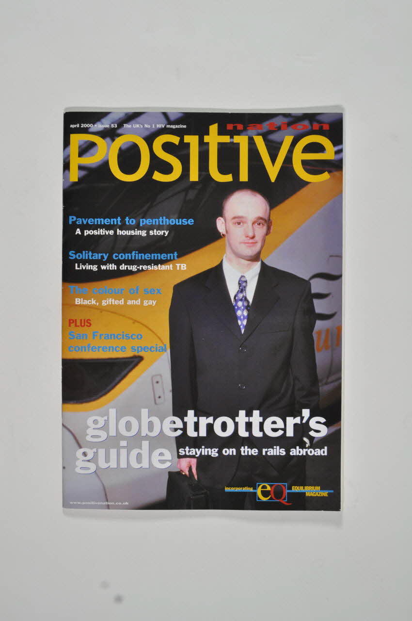 UK Coalition Of People Living With Hiv/Aids revue "Globe trotter's guide. Staying on the rails abroad" (Guide du globe trotter. Rester sur ses rails à l'étranger) Grande Bretagne 2000 2003.108.33 Photo Mucem