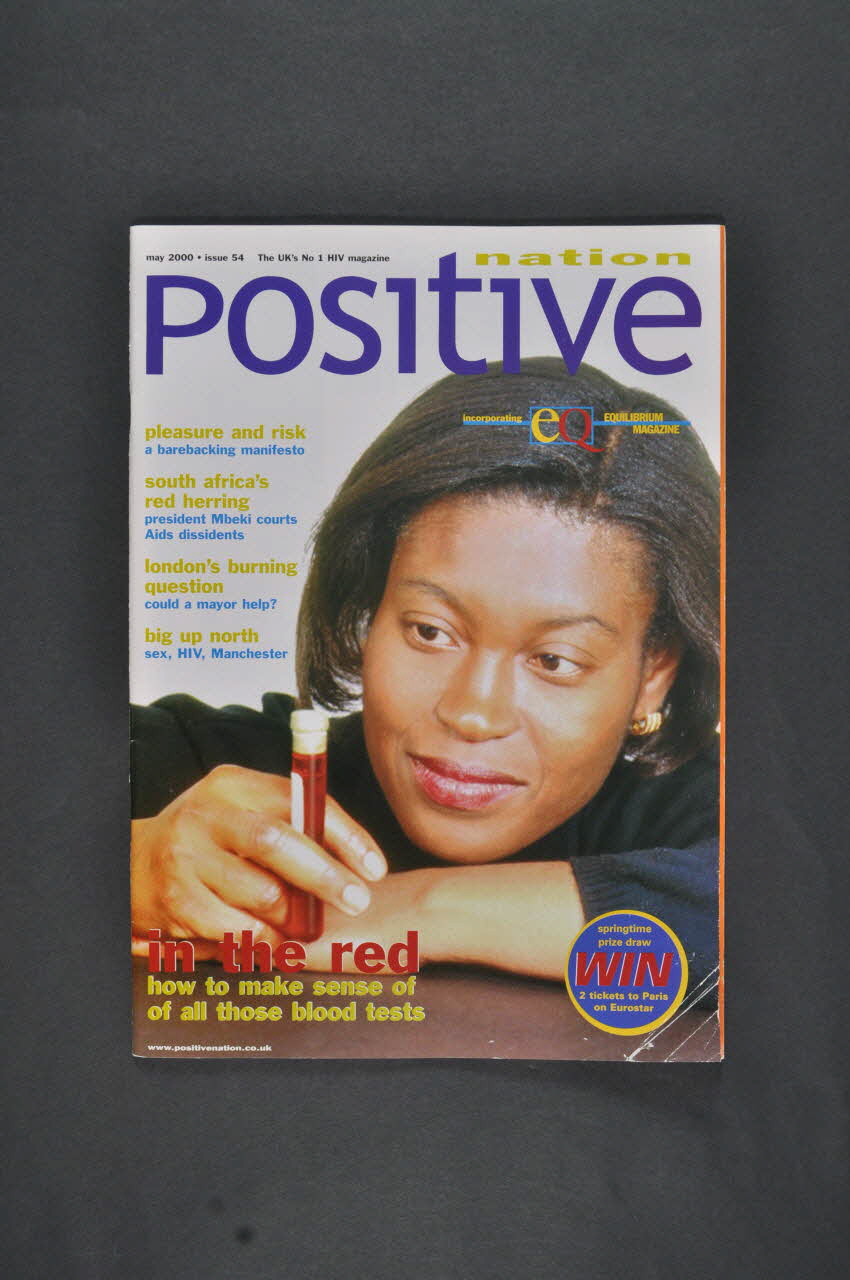 UK Coalition Of People Living With Hiv/Aids revue "In the red : how to make sense of all those blood tests" (Dans le rouge : comment donner du sens à tous ces tests sanguins) Grande Bretagne 2000/5 2003.108.34 Photo Mucem