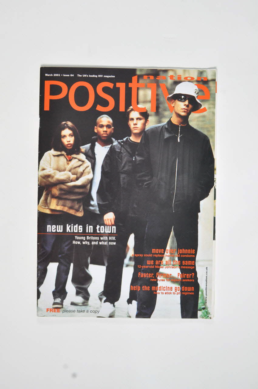 UK Coalition Of People Living With Hiv/Aids revue "New kids in town. Young Britons with HIV. How, why and what now" (Nouveaux jeunes dans la ville. Jeunes anglais avec le VIH. comment, pourquoi et quoi maintenant) Grande Bretagne 2001/3 2003.108.41 Photo Mucem