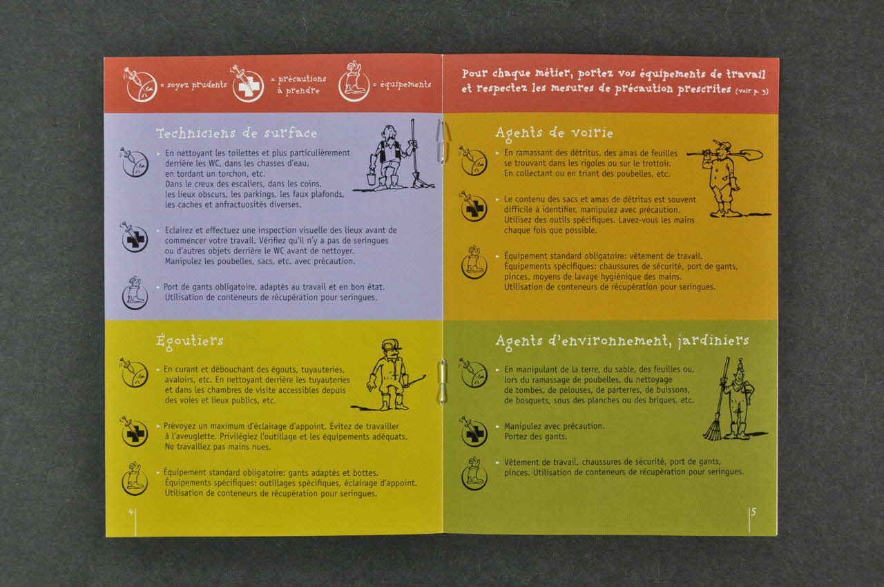 BROCHURE "Vous êtes parfois en contact avec des seringues usagées ?" 2004.120.26  Photo Mucem