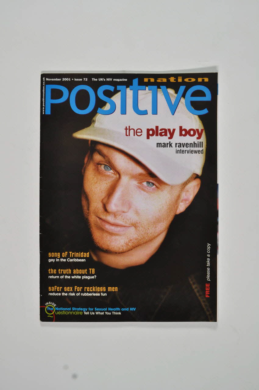 UK Coalition Of People Living With Hiv/Aids revue "The play boy Mark Ravenhill interviewed" (Interview du play boy Mark Ravenhill) Grande Bretagne 2001/11 2003.108.46 Photo Mucem