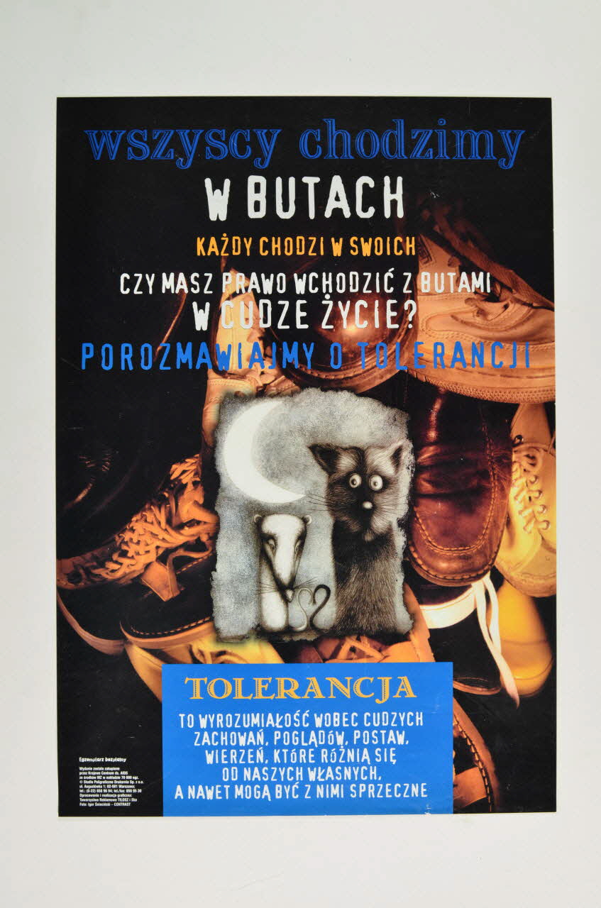 Krajowe Centrum Ds Aids (The National Aids Center) affiche "Tolerancja" (Tolérance) Pologne 1995 2005.120.10 Photo Mucem