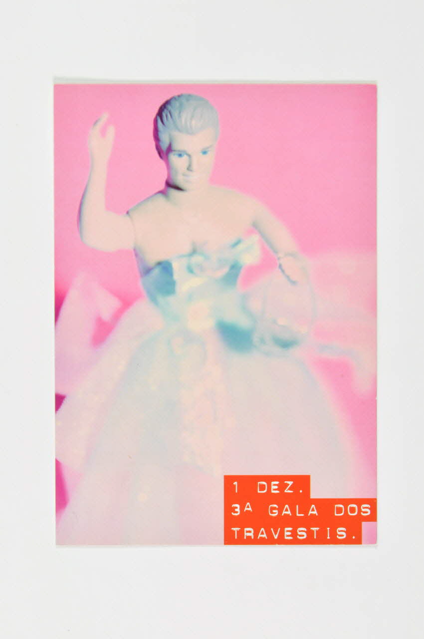 Abraço carte postale "1 Dez. 3° Gala dos travestis" (danseuse) Portugal 1995 2003.109.131 Photo Mucem
