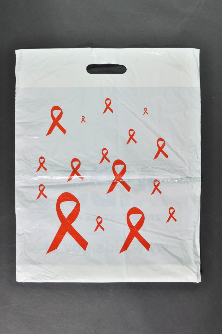 Krajowe Centrum Ds Aids (The National Aids Center) sac plastique "Zrob test na HIV" Pologne 2003 2005.120.14 Photo Mucem