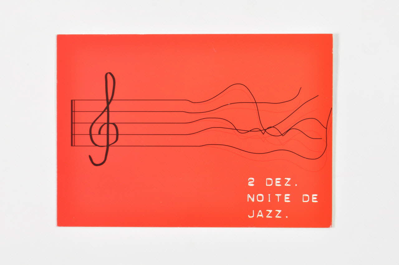 carte postale "2 Dez. Noite de jazz." (2 déc. Nuit du Jazz) 2003.109.140 Photo Mucem
