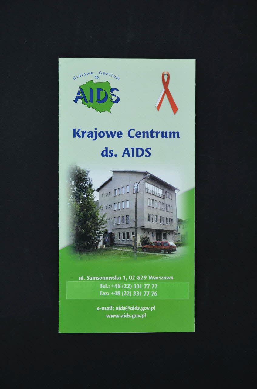 Dépliant "Krajowe Centrum ds AIDS"  (Centre national du sida) 2005.120.32 Photo Mucem