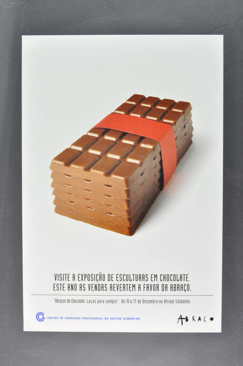 affiche Affiche "Visite a exposiçao de escukteras em chocolate"(Visite d'une exposition de sculptures en chocolat) 2003.109.18 Photo Mucem