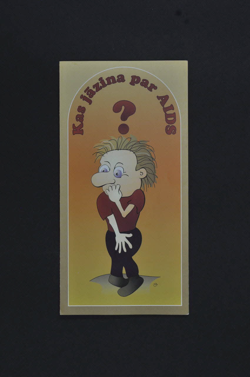 Aids Prevention Center Dépliant " Kas jazina par AIDS ?" Lettonie 2003 2005.121.15 Photo Mucem